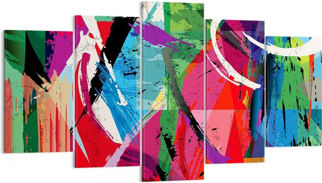 Bild auf Leinwand - Leinwandbild - Abstraktion modern - 160x85cm - Wand Bild - Wanddeko - Leinwanddruck - Bilder - Kunstdruck - Wanddekoration - Le...