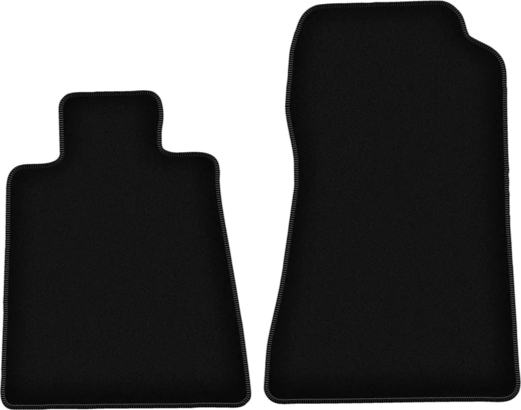 Wielganizator Tappetini anteriori in velluto per Mercedes C140 / W140 (1992-1999, coupé) neri, set 2 pz, con fissaggi