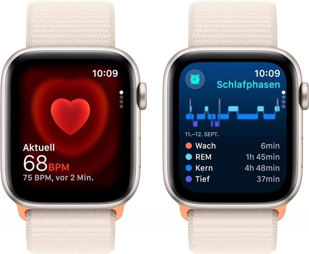 Apple Watch SE GPS 44mm Alu Polarstern Sport Loop Produktbild 3