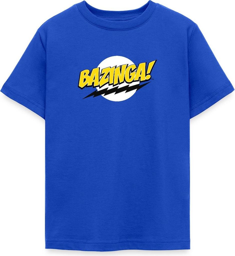 Spreadshirt The Big Bang Theory Bazinga Teenager T-Shirt, 152/164 (12-14 Jahre), Royalblau