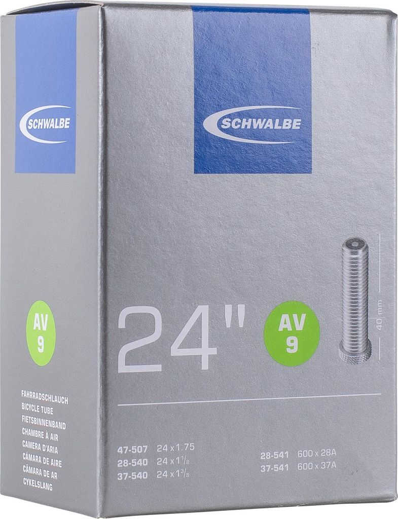Schwalbe 10419310V, Schrader-Ventil, 24", 25,4 - 44,45 mm, 4 cm, Schwarz, Deutschland