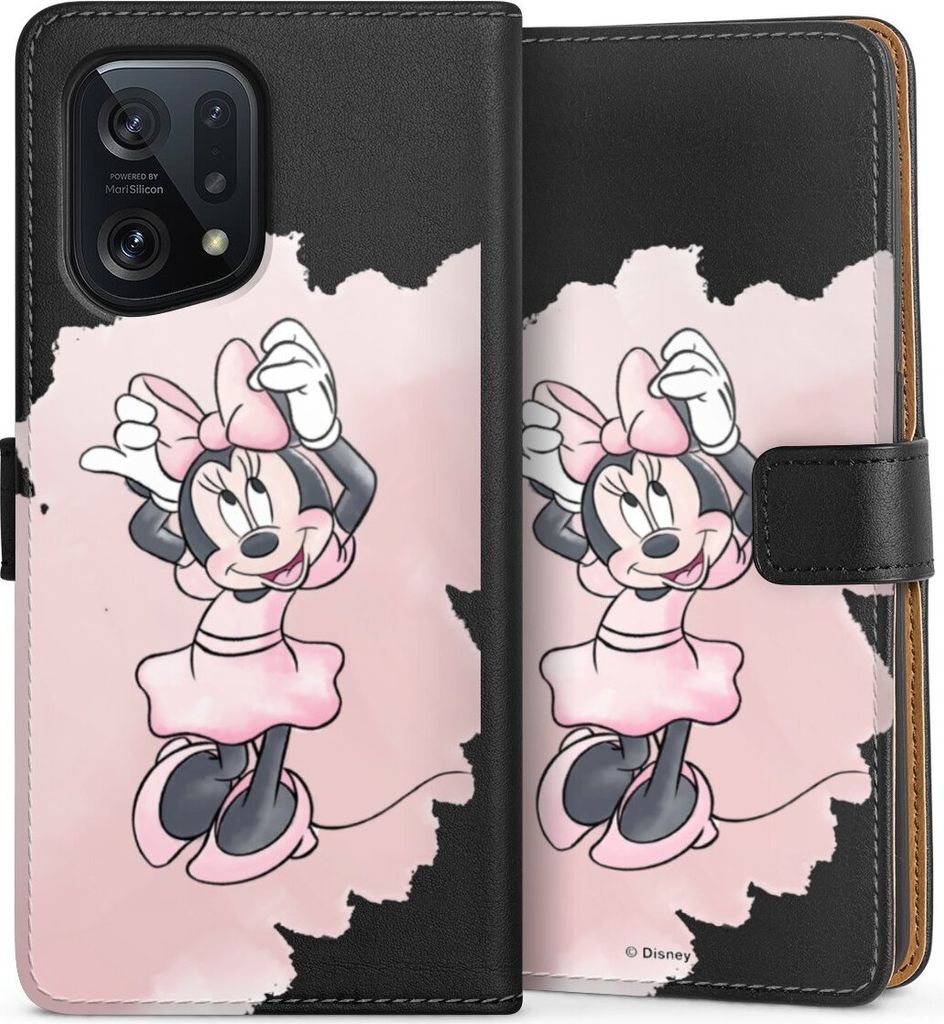 DeinDesign Klapphülle für Oppo Find X5 Handytasche Lederhülle Tasche Disney Mickey & Minnie Mouse Motiv ohne Hintergrund