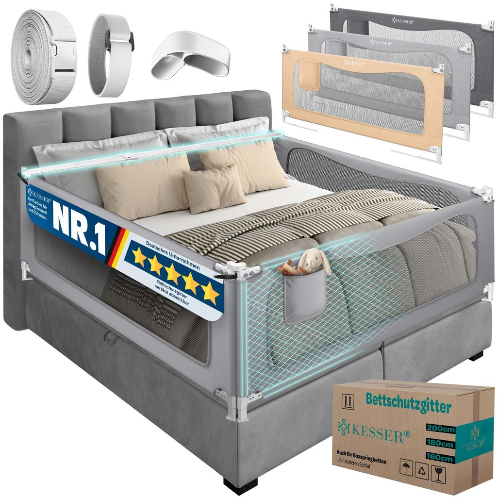 KESSER® Bettgitter Bettschutzgitter Kinderbettgitter für Produktbild 