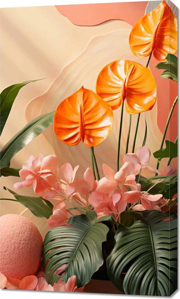 Quadro 60x100 cm Paradiso arancione