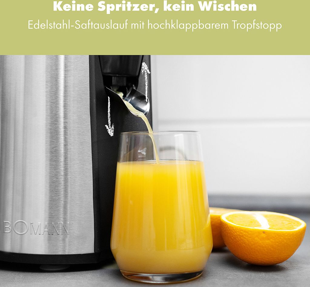Bomann® Entsafter Gemüse und Obst | Juicer Machine mit Produktbild 4