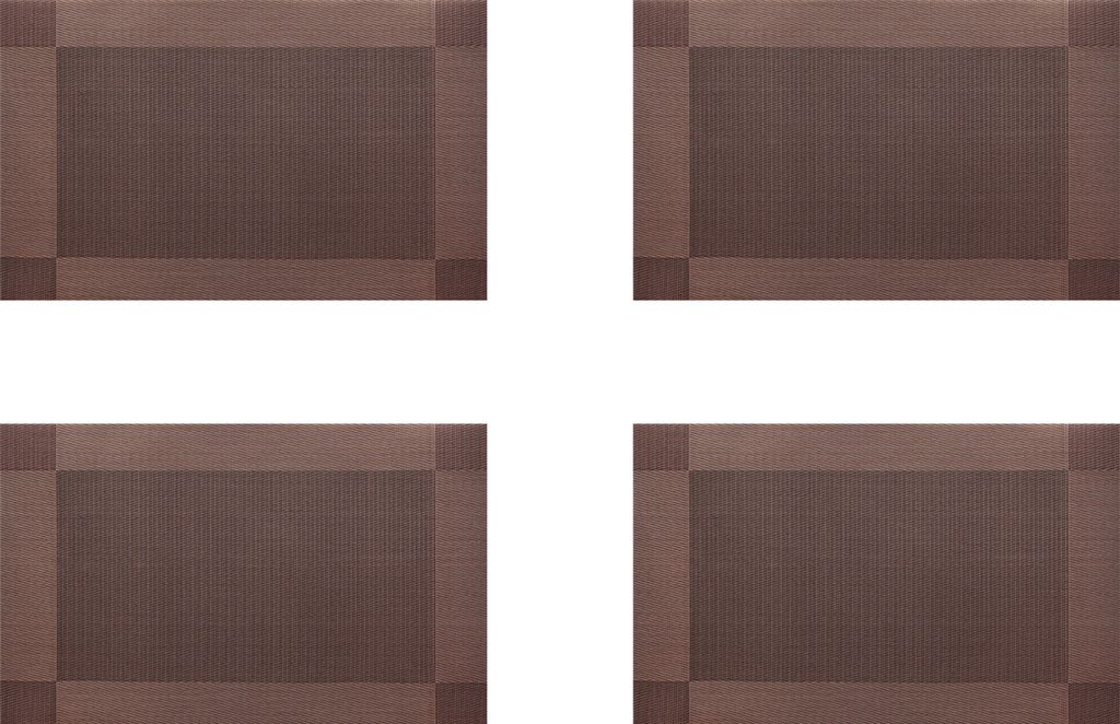 4-teiliges Tischset-Set aus PVC, hitzebeständig, gewebt, für das Esszimmer, leicht zu reinigen, waschbar, Tischschoner, moderne Tischdekoration