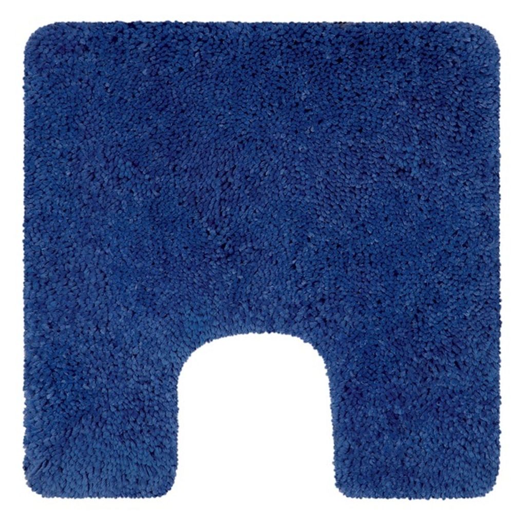 Spirella Badteppich Badematte Duschvorleger Mikrofaser Hochflor | flauschig | rutschhemmend | geeignet für Fußbodenheizung | 55x55 cm mit WC Auss...