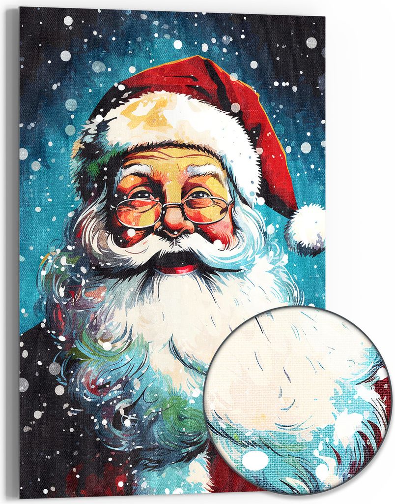 DEQOART Hybrid Leinwand Bild 60x90 cm 'Weihnachtliche Wärme' Wandbild Glas flach modern