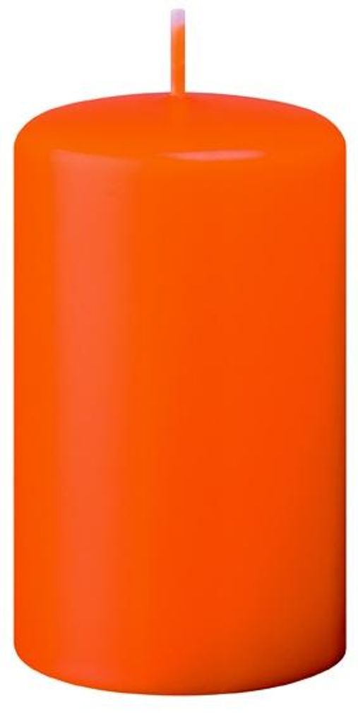 Flachkopf-Stumpenkerzen Mandarin 100 x Ø 50 mm, 4 Stück Produktbild 