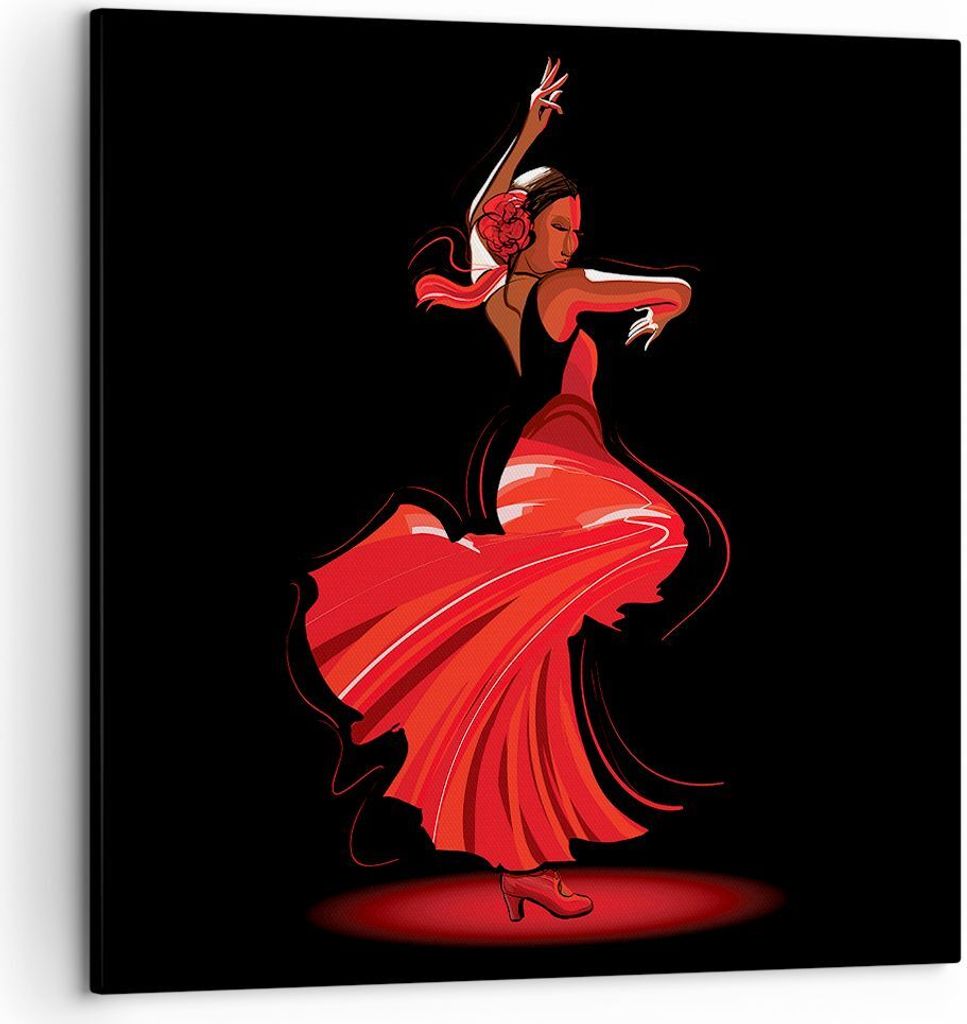Bild auf Leinwand - Leinwandbild - Tanz Tänzer - 50x50cm - Wand Bild - Wanddeko - Wandbilder - Leinwanddruck - Bilder - Kunstdruck - Wanddekoratio...