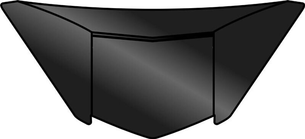 Gloss Black Chin Vent Airoh Spark Helmet - Glänzend schwarzer Kinnbelüftungsschlitz Airoh Spark Helm