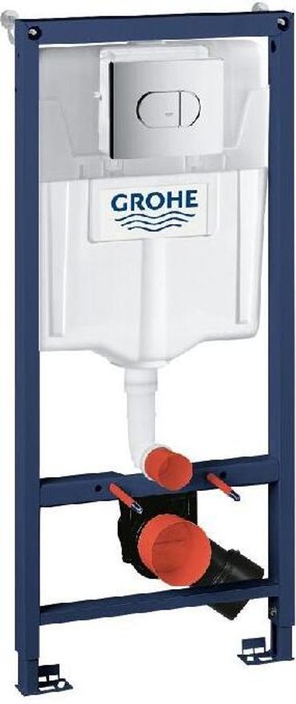 GROHE Vorwandelement Set Soliso 3 in 1 für WC mit Betätigungsplatte chrom Bauhöhe 1130 mm wassersparend und geräuscharm 38981000