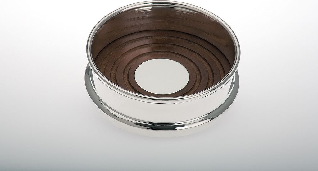 Flaschenständer Holz versilbert H 4,0cm D 10,0cm