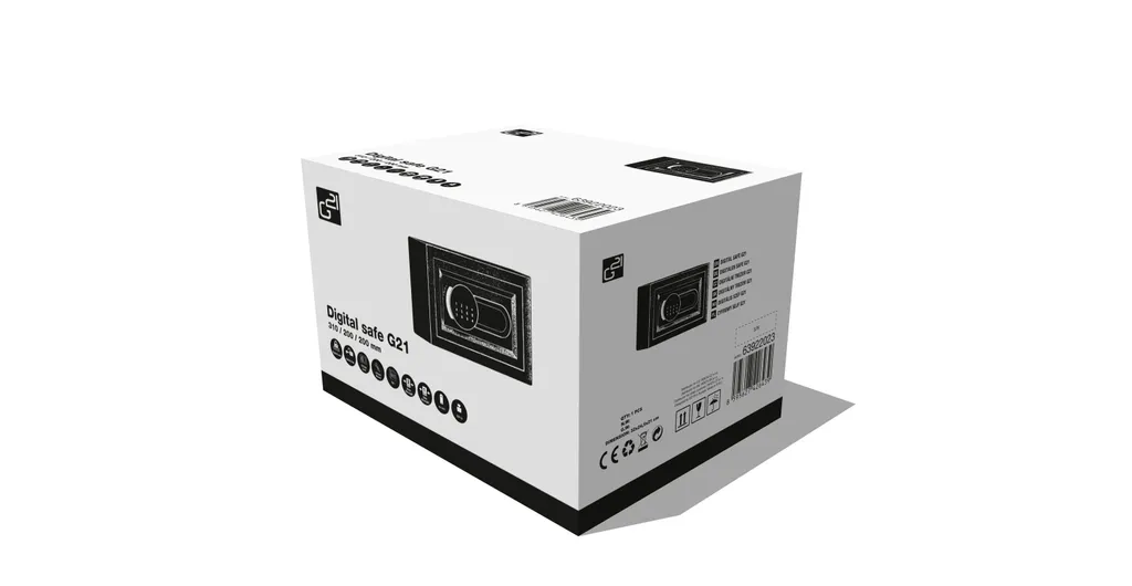 Coffre-fort G21 blindé 31cm avec code programmable et clé de secours - 21