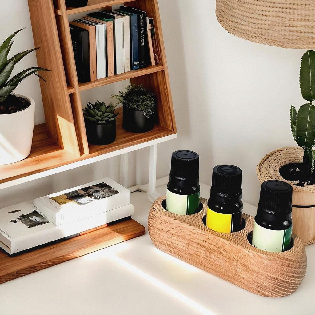 Nagellack Aufbewahrung,Aufbewahrung Für Ätherische Öle - Holz Schreibtisch Organizer Mit Mehreren Fächern, Kompakt Für Kosmetiktisch, Badezimm...