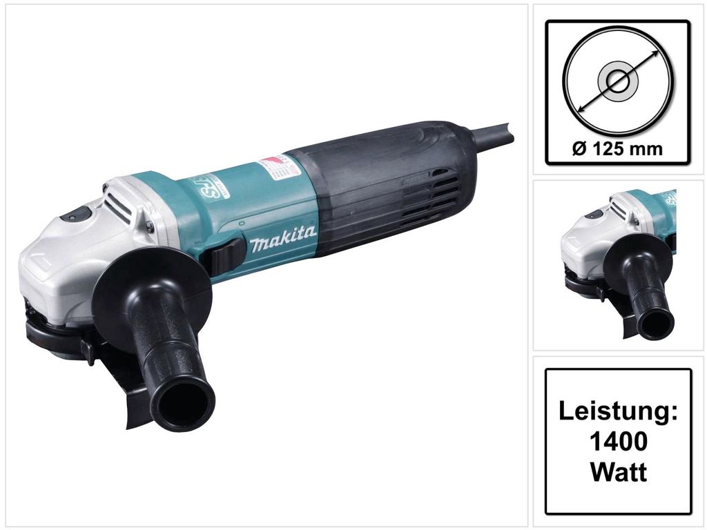MAKITA szlifierka kątowa 125 mm bez super kołnierza Zdjęcie produktu 