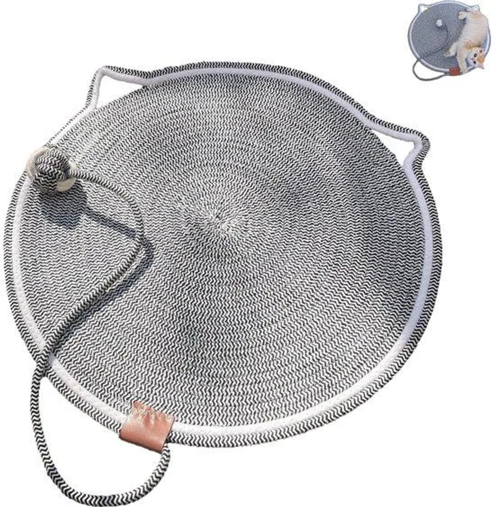 Protection canapé et murs : tapis à gratter chat 42cm coton naturel