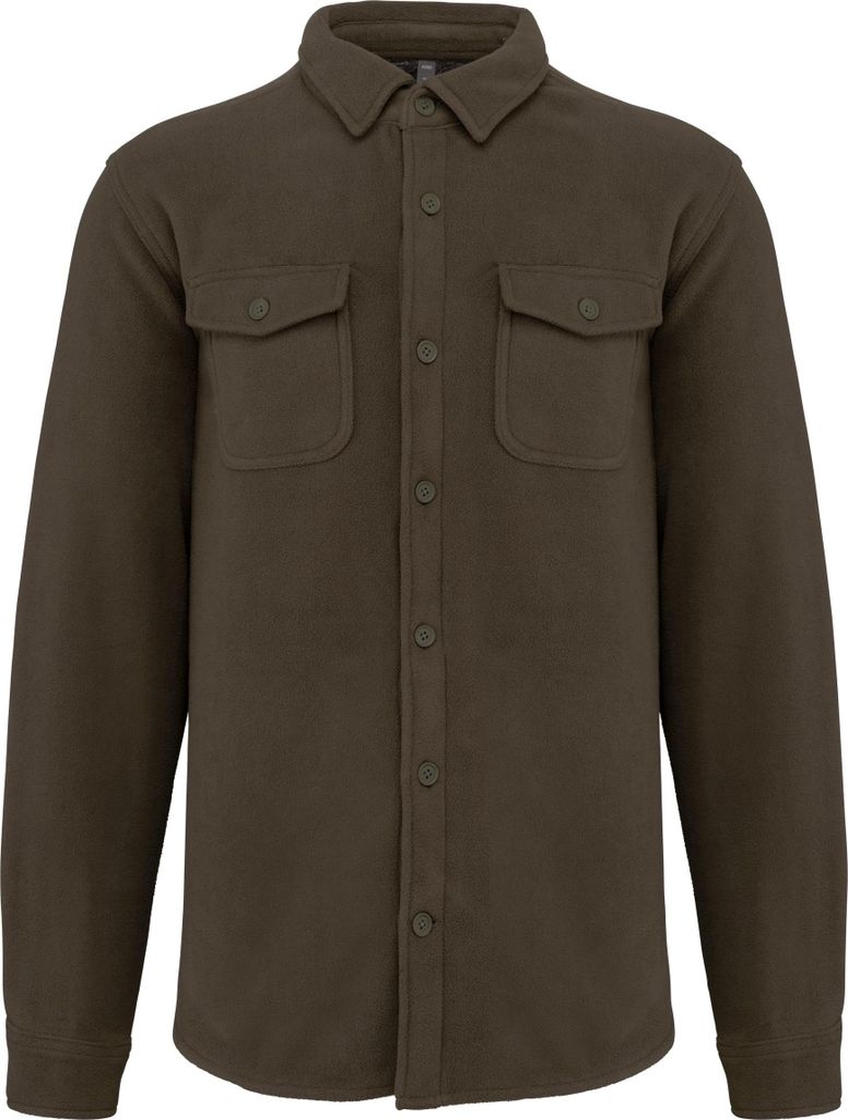 Kariban Fleece-Hemdjacke mit Sherpa-Futter Produktbild 