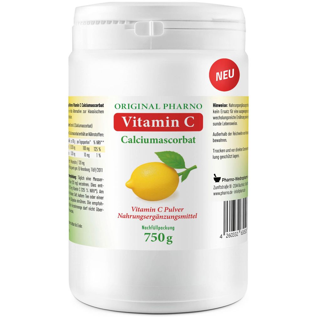 Original Pharno Vitamin C Pulver gepuffert - 750 g - Produktbild 