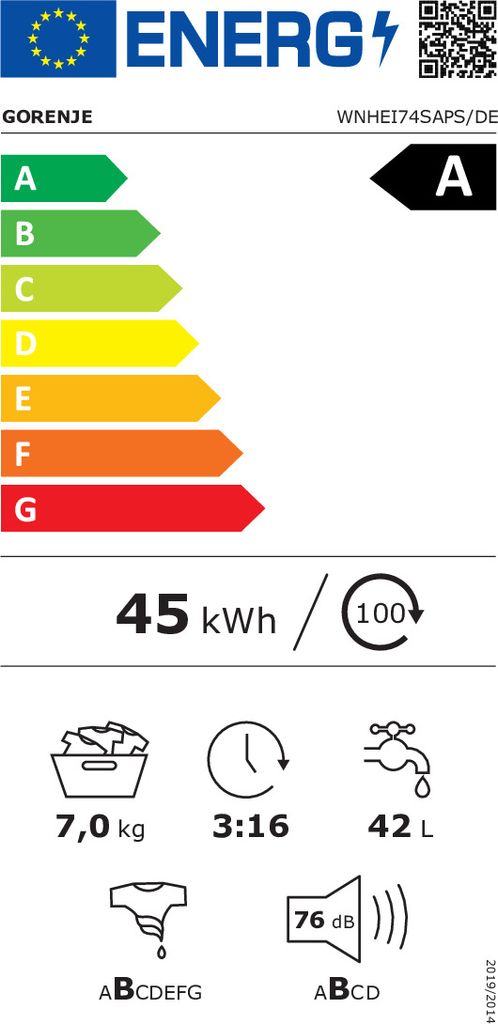 Gorenje WNHEI74SAPS/DE Waschmaschine - Freistehend - Produktbild 21