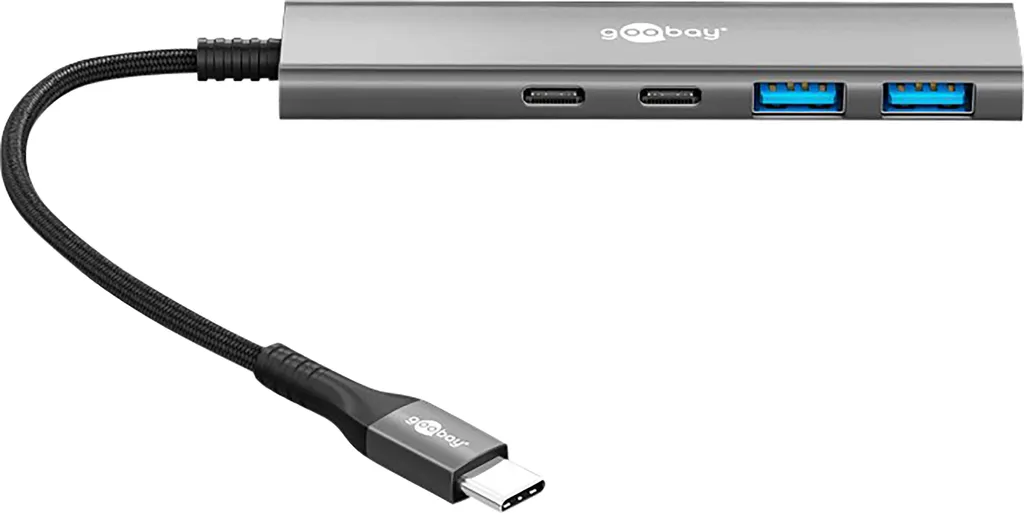 Hub USB-C 4 Porte Goobay 76563 | Alluminio | Velocità 5Gbps | Promo!