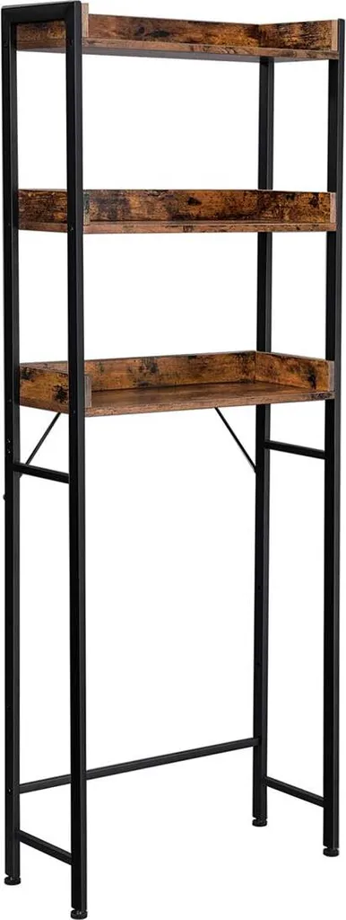 Organisateur de Salle de Bain Style Industriel - Étagère Haute 165 cm
