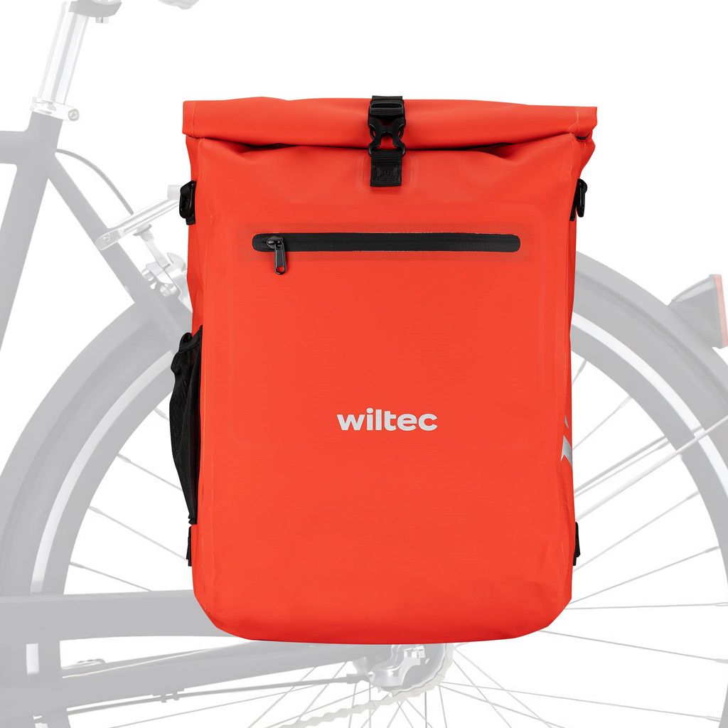 Wiltec Sacoche sac à dos étanche pour porte-bagages rouge – Image du produit 
