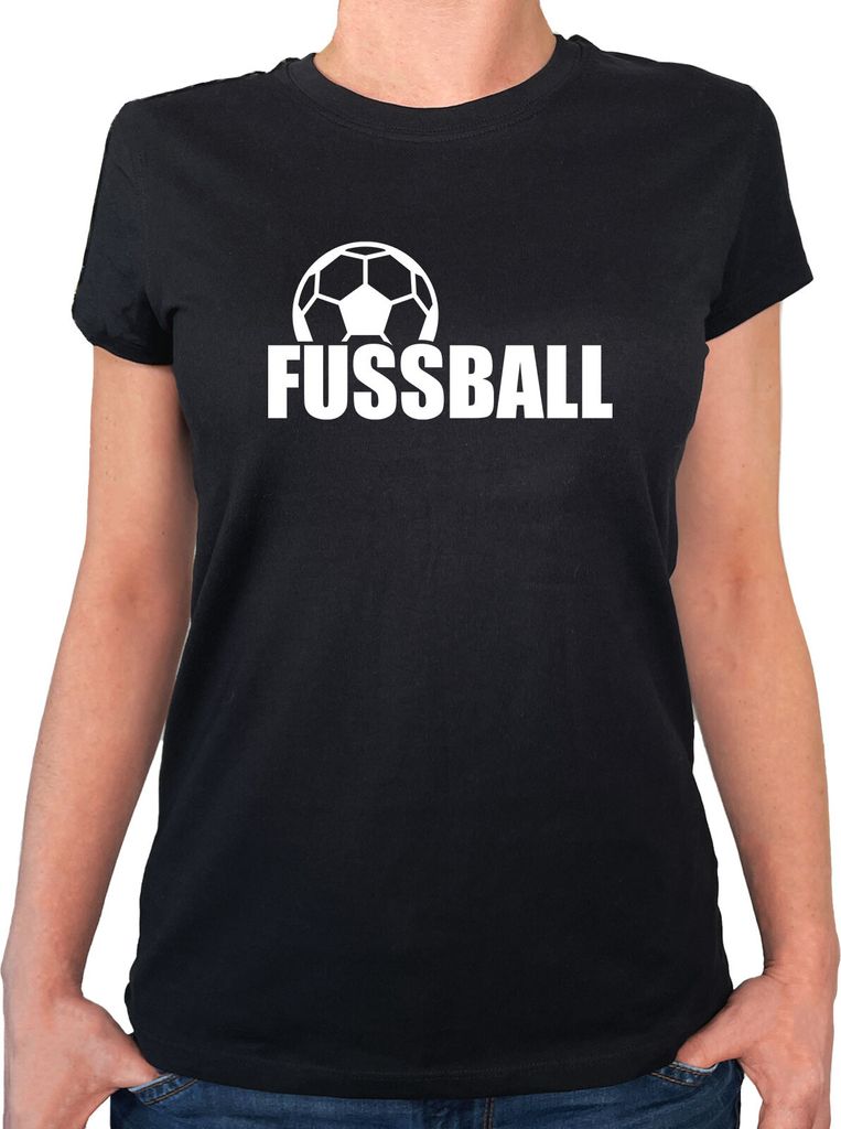 Huuraa Frauen Oberteil Fussball Ball Geschenk Größe XXL Black Bio Baumwolle Fairtrade Fussball Souvenir