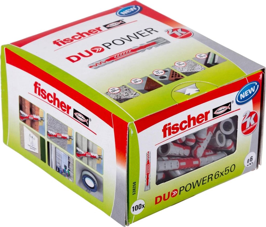 Univerzální hmoždinka Fischer Duopower LD 6x50mm (100 kusů) Obrázek produktu 
