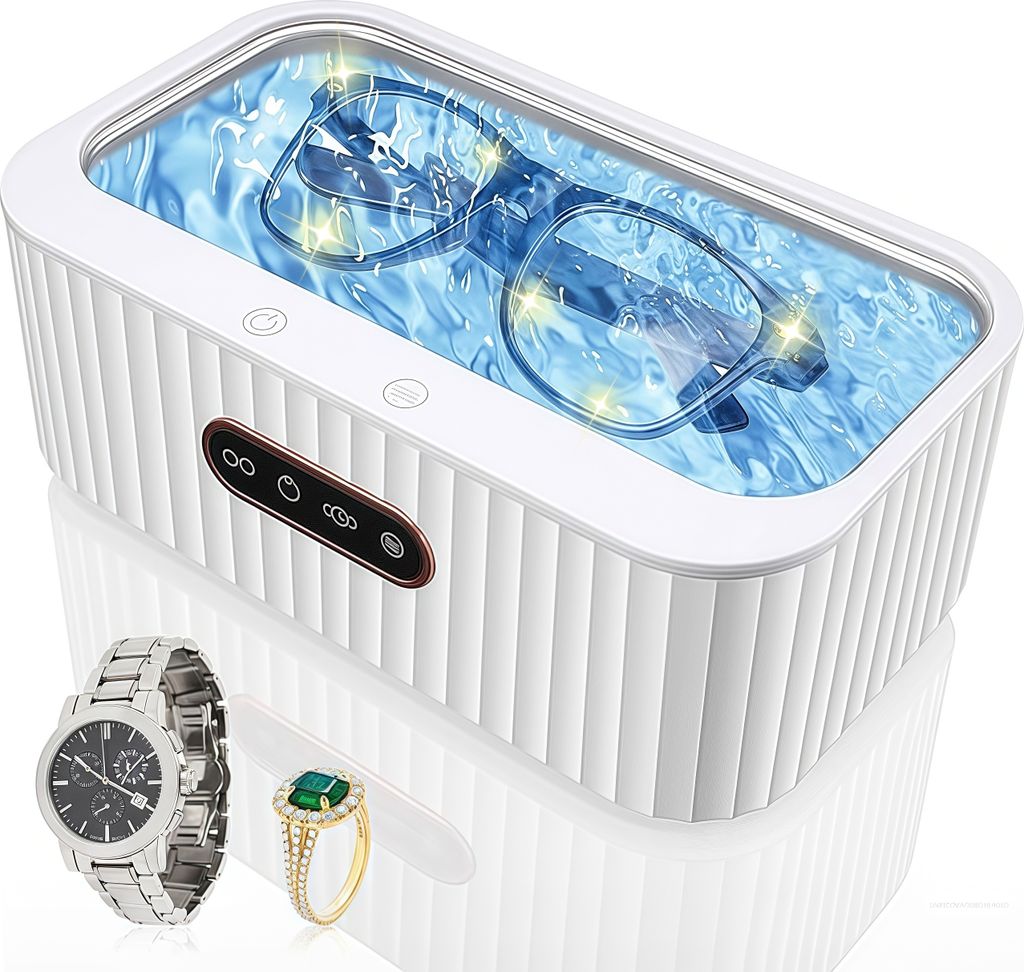 45000HZ Tragbarer Ultraschallreiniger, Hochfrequenz Ultraschallreinigung Gerät Ultraschall Maschine für Schmuck, Brille, Make-up-Pinseln