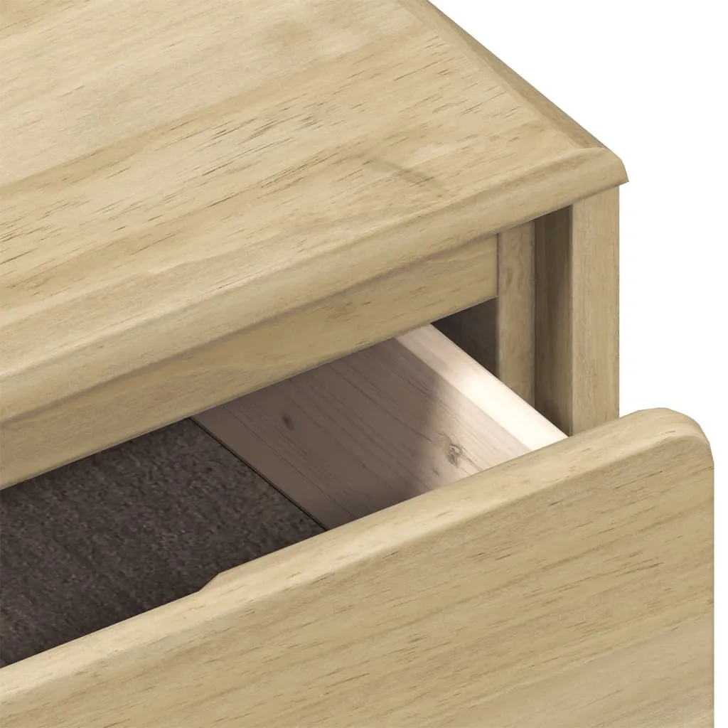 Table basse rectangulaire en bois massif SAUDA avec étagère basse - 12