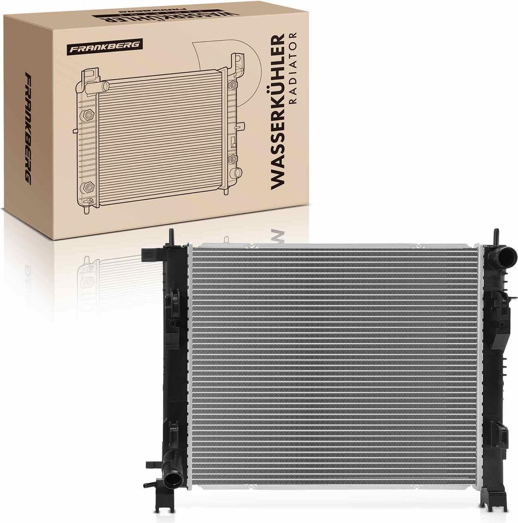 Frankberg 1x Kühler Wasserkühler Motorkühler für Dacia Dokker Duster Lodgy Renault Clio IV