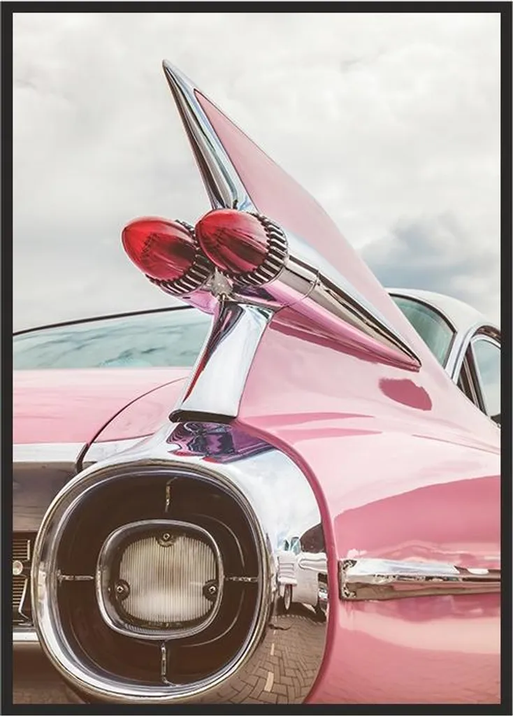 Quadro da Garage Auto P695 - Poster Incorniciato 53x73 cm per Veri Fan