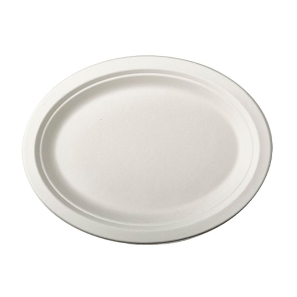PAPSTAR Assiette en canne à sucre "pure" ovale 260 x 200 mm Image du produit 