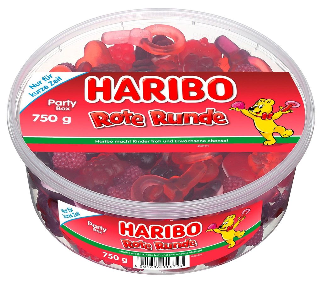 Haribo Rote Runde Fruchtgummi 750g Produktbild 