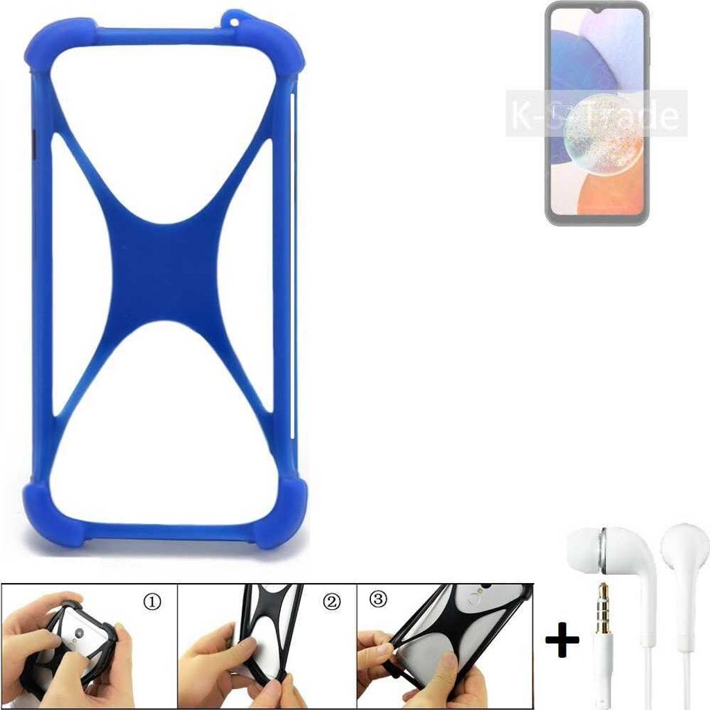 Bumper kompatibel mit Samsung Galaxy A14 5G Schutzhülle Handyhülle Silikon Schutz Hülle Cover Case Silikoncase Silikonbumper TPU Softcase