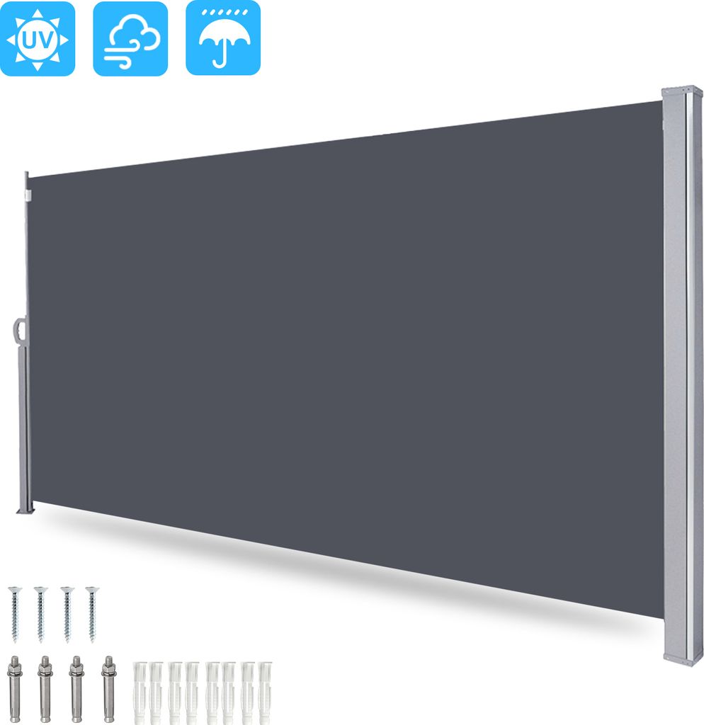 Clanmacy Seitenmarkise 140x300cm Sichtschutz Ausziehbar Produktbild 