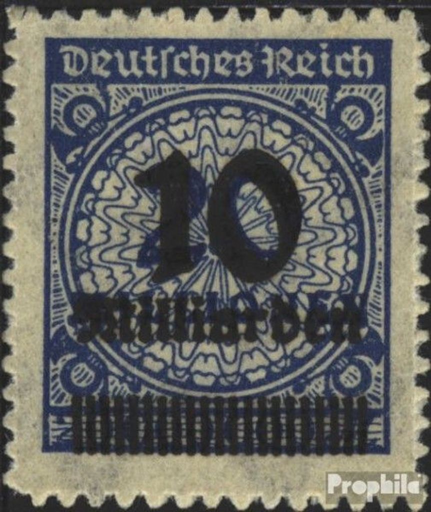 Briefmarken Deutsches Reich 1923 Mi 335B Durchstich statt Zähnung (stets unperfekt) postfrisch Hochinflation