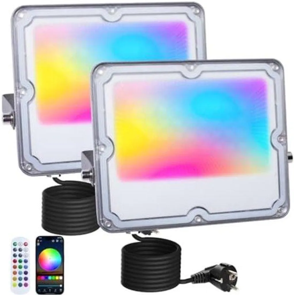 Projecteur LED Extérieur avec App - Solution Éclairage Connecté RGB 30W
