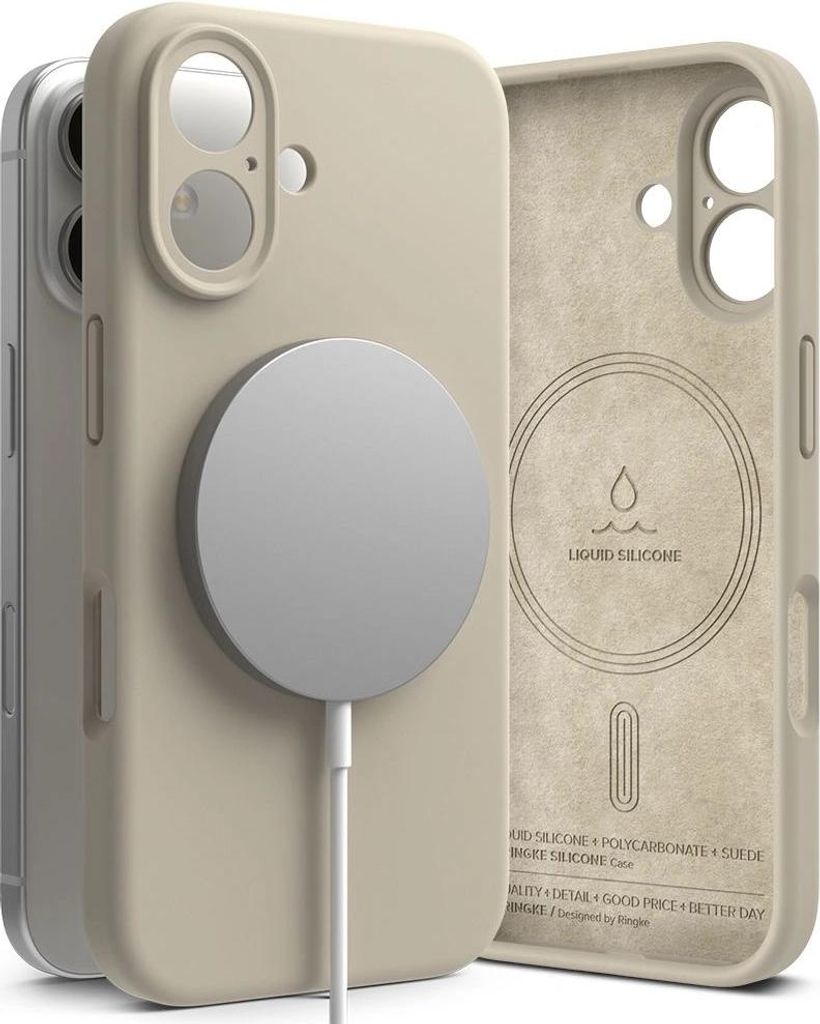 Ringke Silicone Magnetic Magsafe Iphone 16 Stone Zdjęcie produktu 