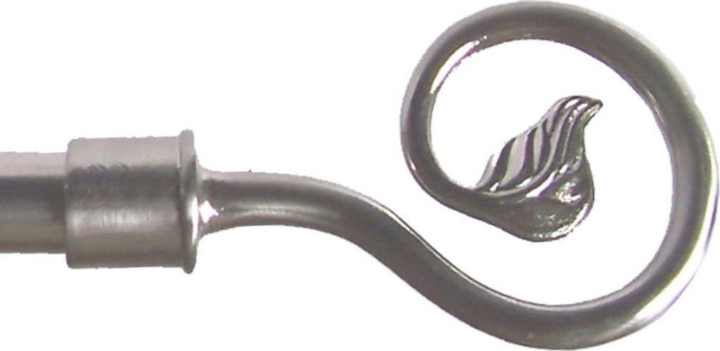 BASIT Gardinenstange selber zusammenstellen Edelstahl look Metall Ø 16mm Einzelteile