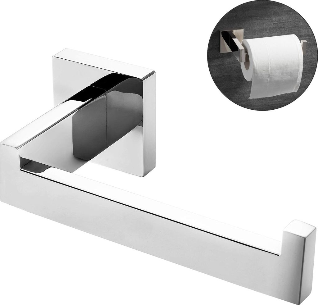 Toilettenpapierhalter, WC Edelstahl Klopapierhalter für Küche und Badezimmer Toilette Toilettenpapier, silber