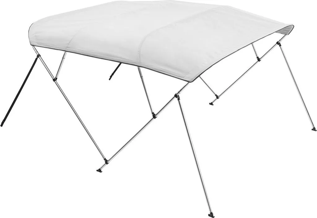 Auvent de bateau à 4 arceaux gris clair bimini top 243x213cm