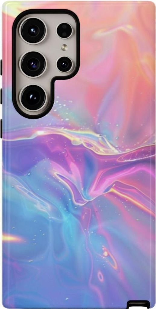 Schimmerndes Farbverlauf-Design mit Holografie-Effekt – Hülle Kompatibel mit Samsung Galaxy S24 Ultra