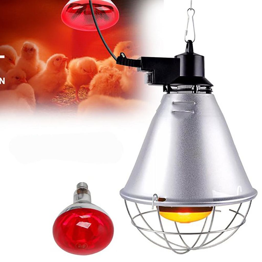 Reptilien Wärmelampe Terrarium, 250W Rotlichtlampe Terrarium für Hühner, E27 Infrarot Heizlampe für Hühner, Hunde, Schweine, Säugetiere