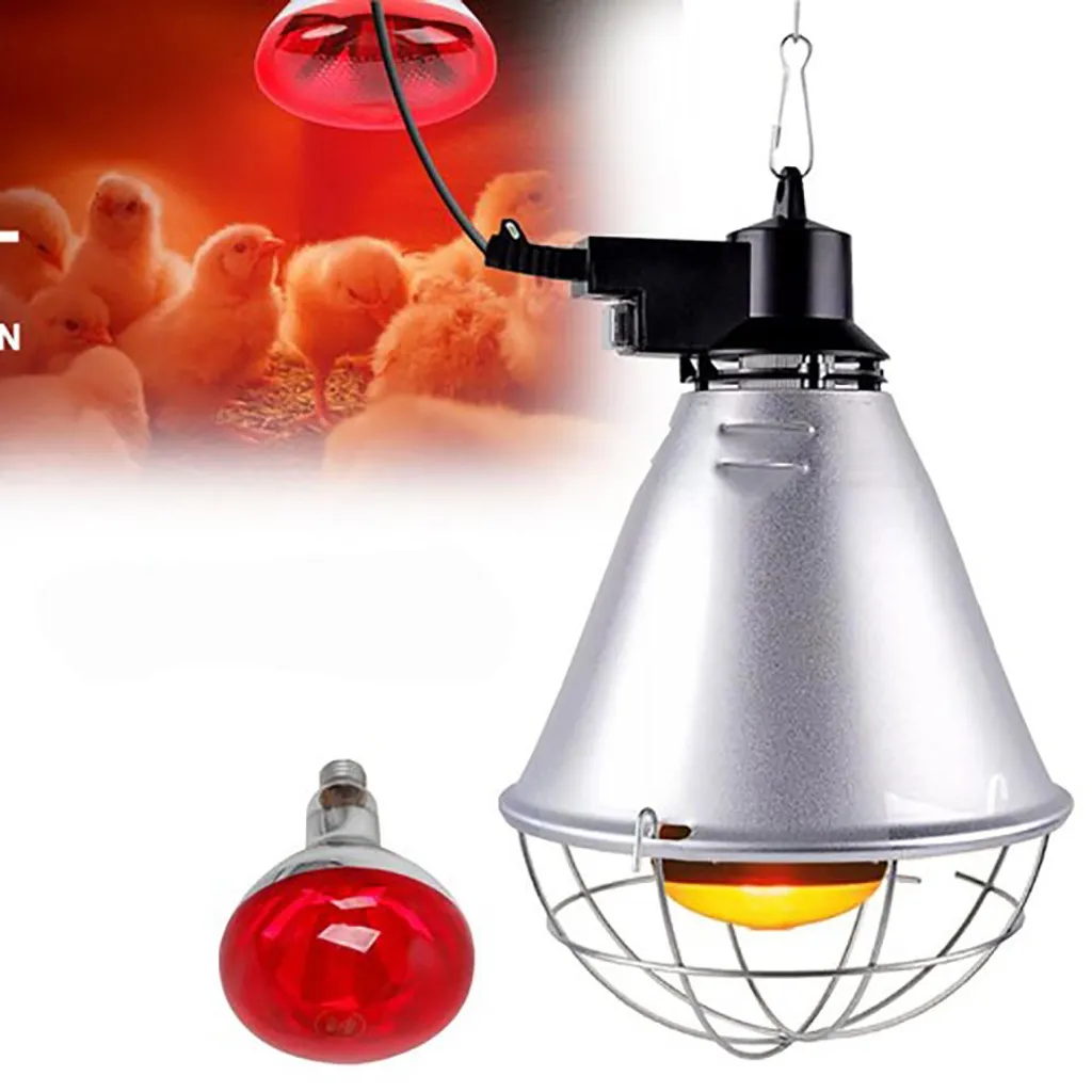 Lampe de chauffage terrarium 250W rouge pour élevage porcin et canin