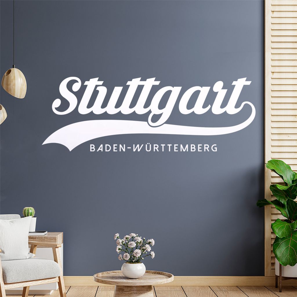 Stuttgart Baden-Württemberg Wandtattoo Wandaufkleber Wall Sticker - Dekoration, Küche, Wohnzimmer, Schlafzimmer, Badezimmer