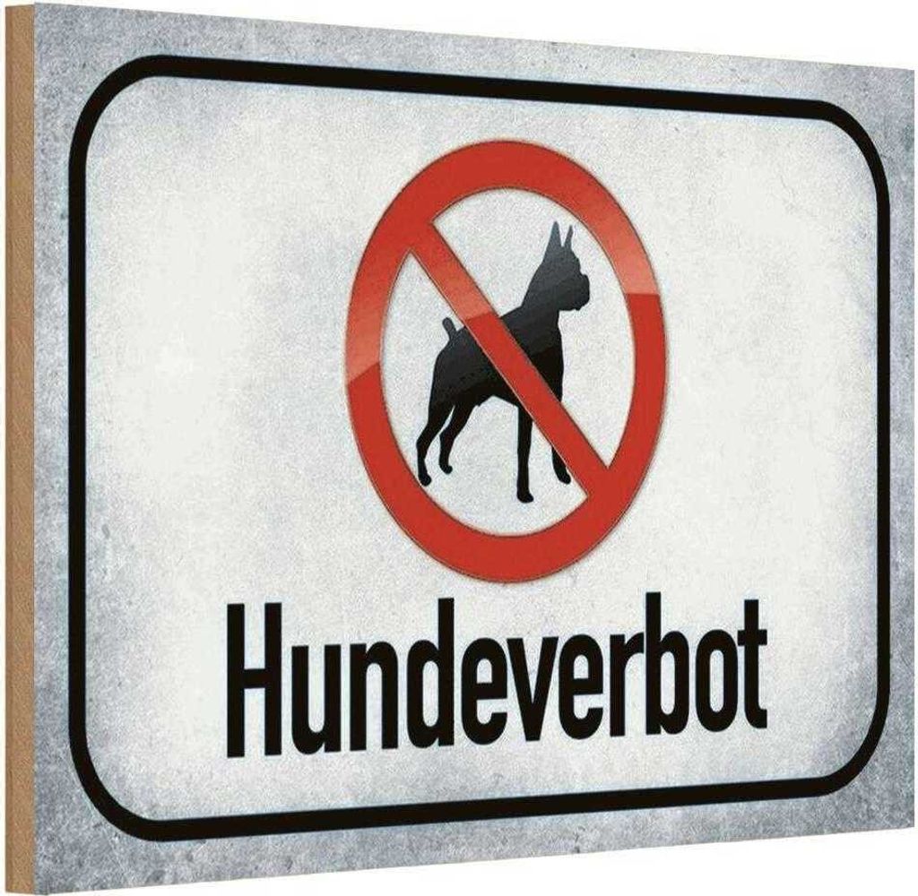 vianmo Holzschild 20x30 cm Hund Hundeverbot Tier Haustier