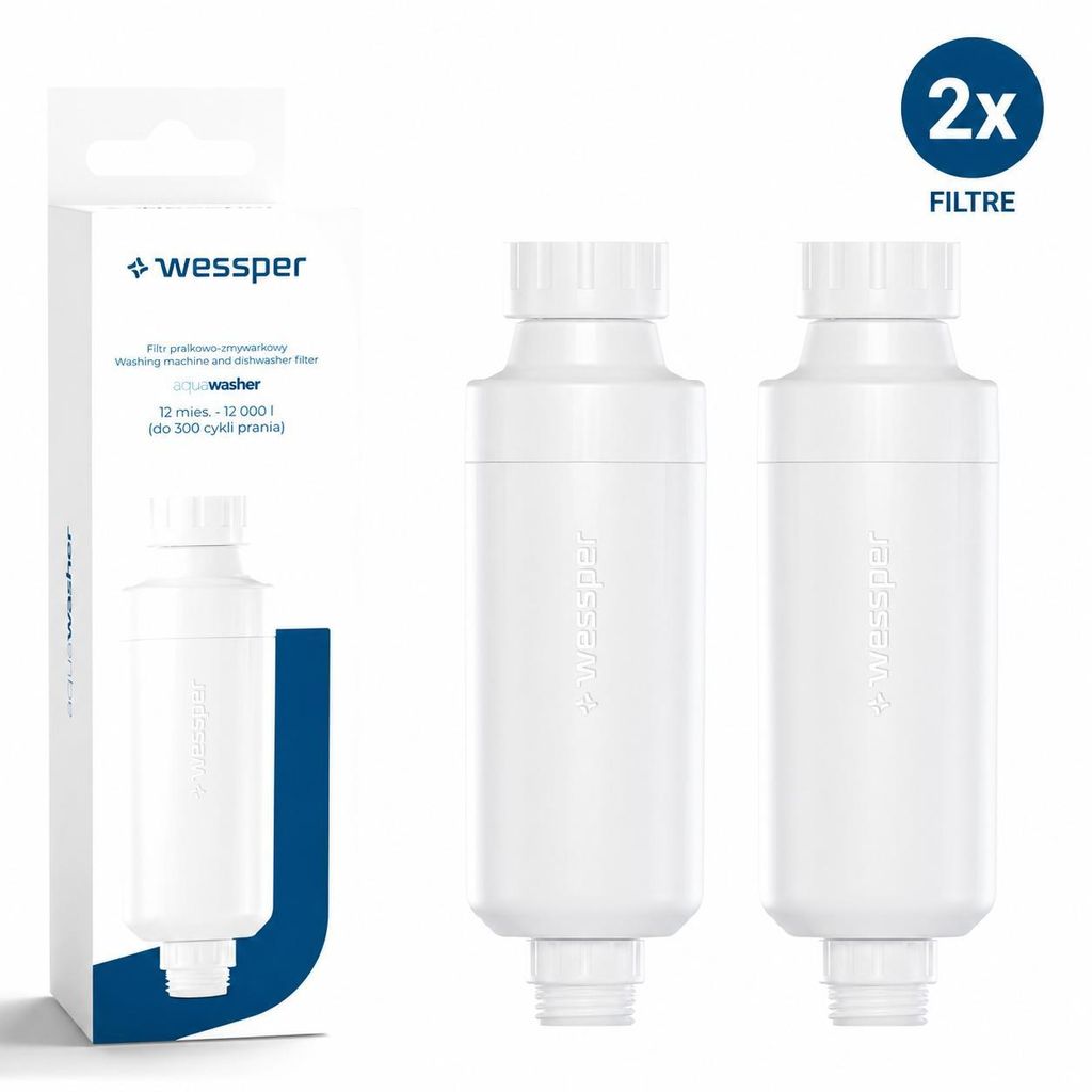 Wessper 2 Stück AquaWasher Wasserfilter 3/4 Zoll – Produktbild  KI-generiertes Bild