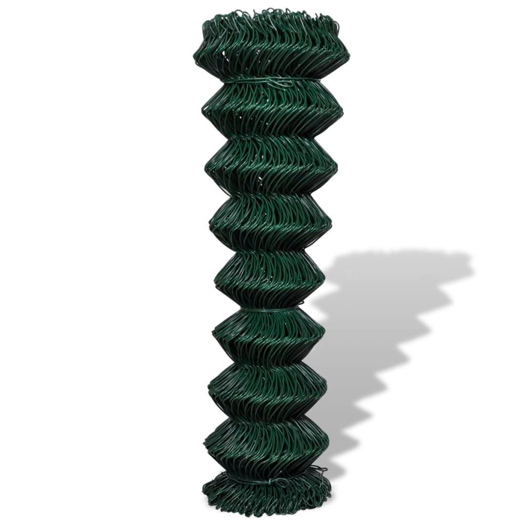 vidaXL Clôture grillagée acier 1,5x25 m vert Image du produit 